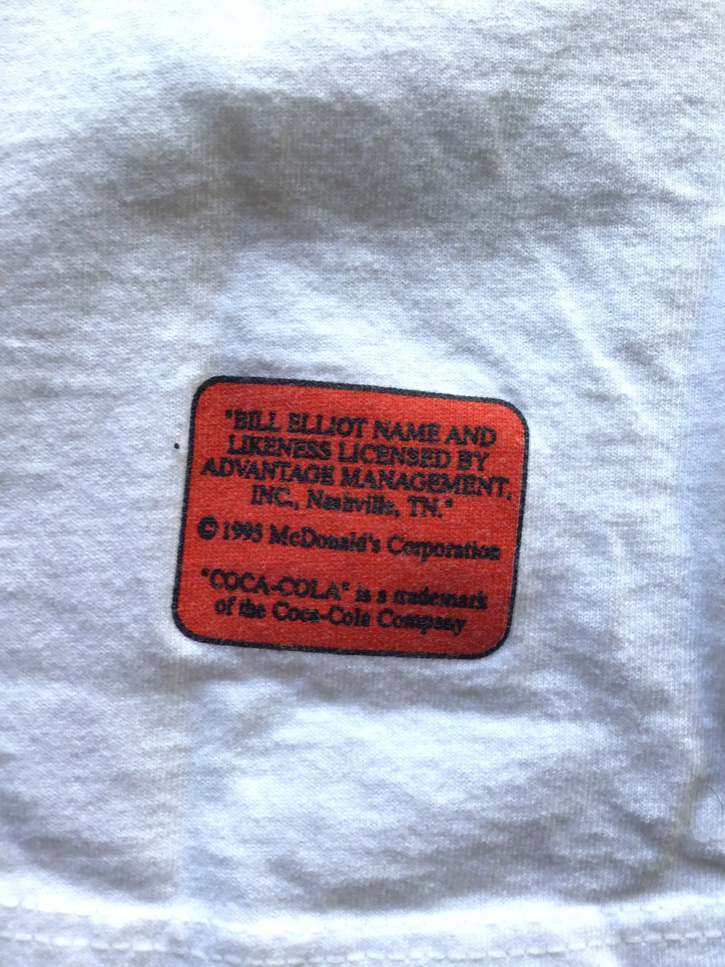 1995 Original Sam Bass Art Wear Bill Elliot Portrait T-shirt Size XL