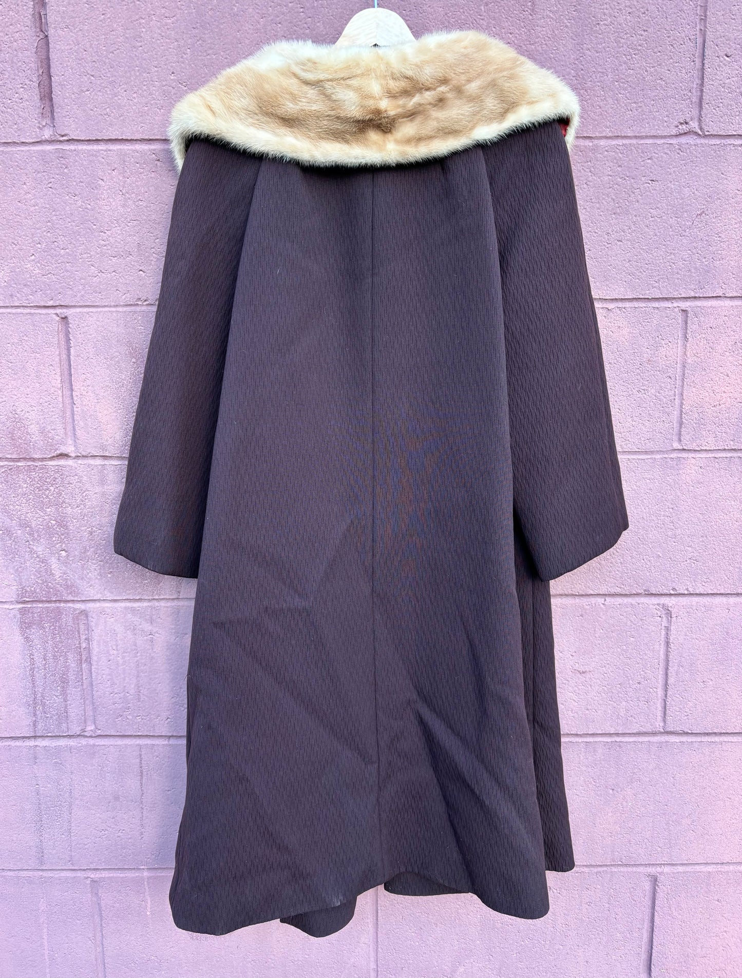 1960's Youthcraft Fur Collar Tweed Women's Jacket Union Brown