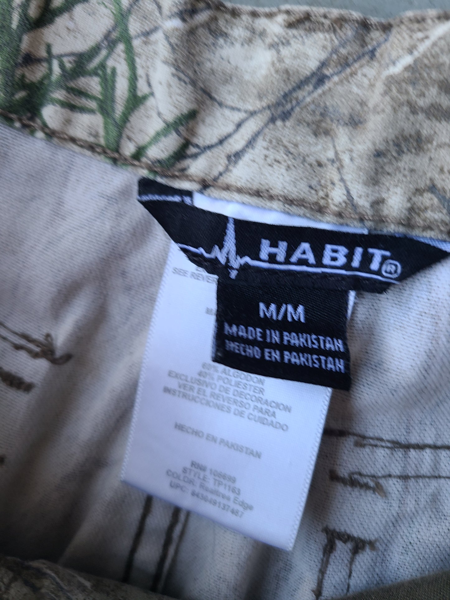 Habit x RealTree Edge Camo Cargo Pants Size M