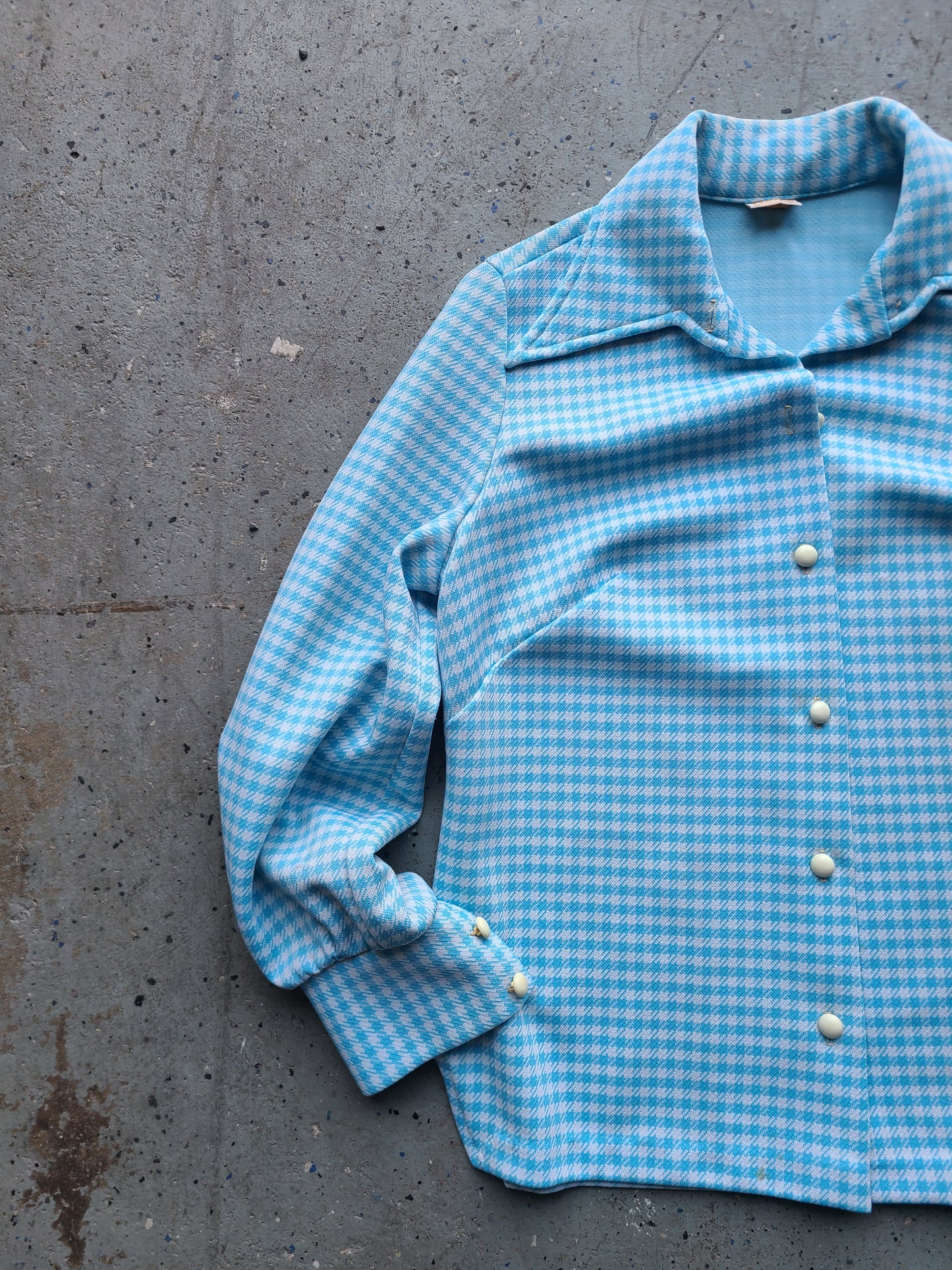1970s Goldie California Herringbone Button Up Size Medium