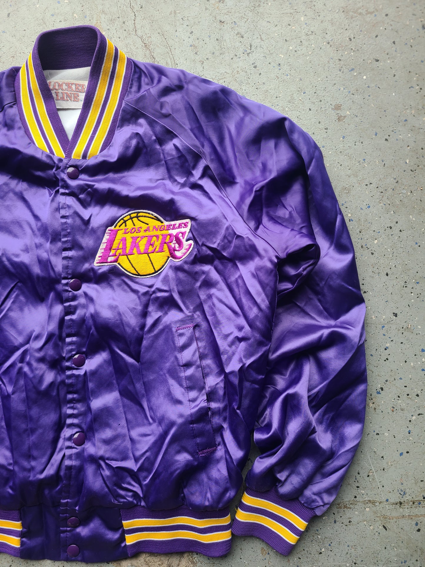 80s Lakers Satin Jacket Size Medium