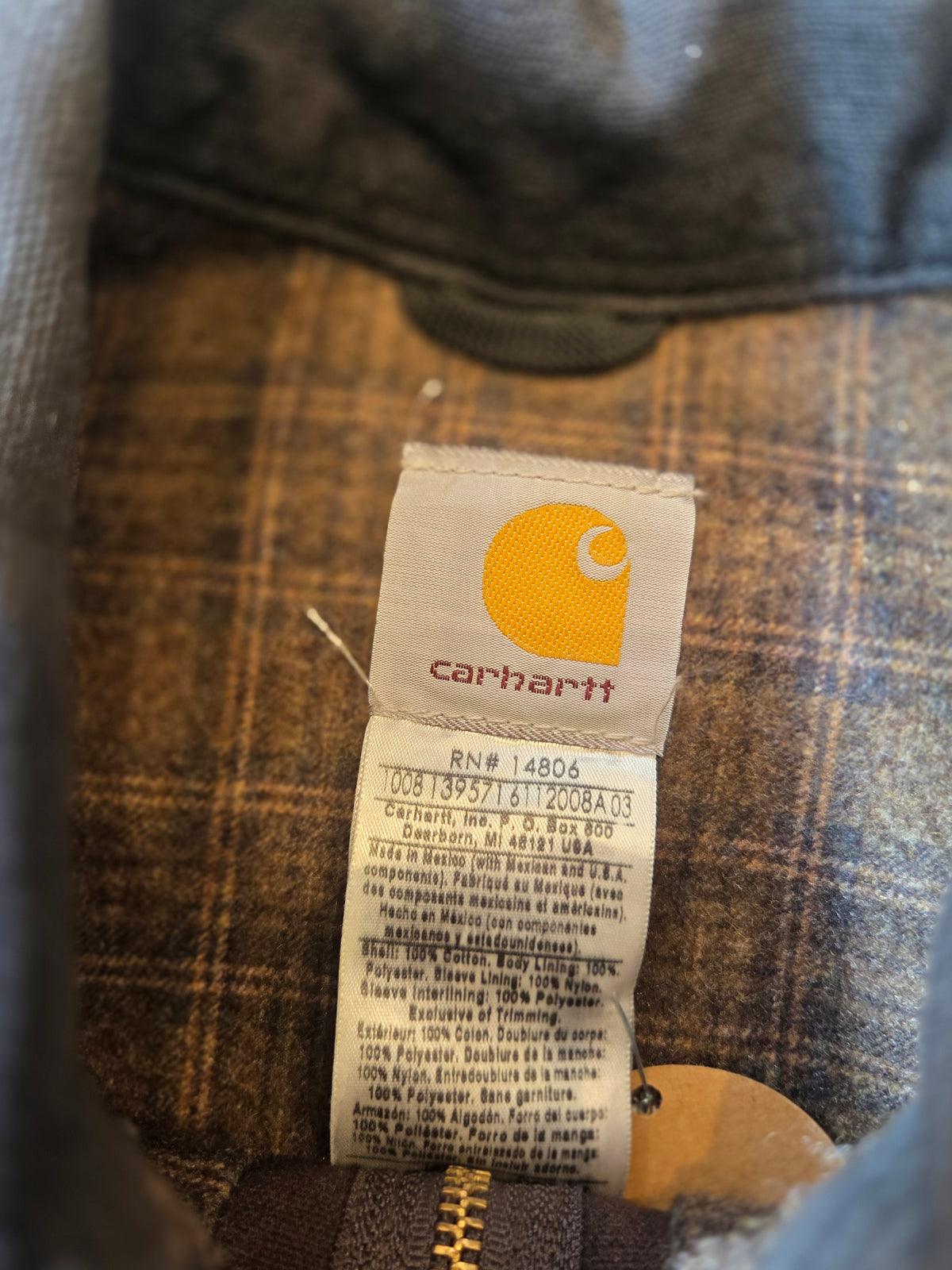 Brown Carhartt Detroit jacket J97 DKB size 2XL