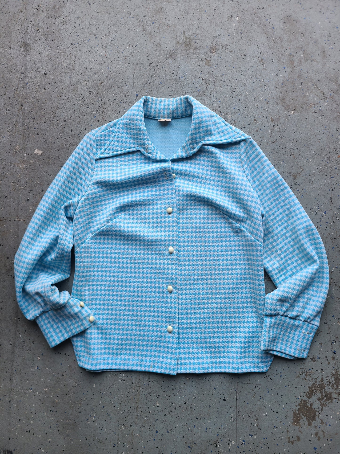 1970s Goldie California Herringbone Button Up Size Medium