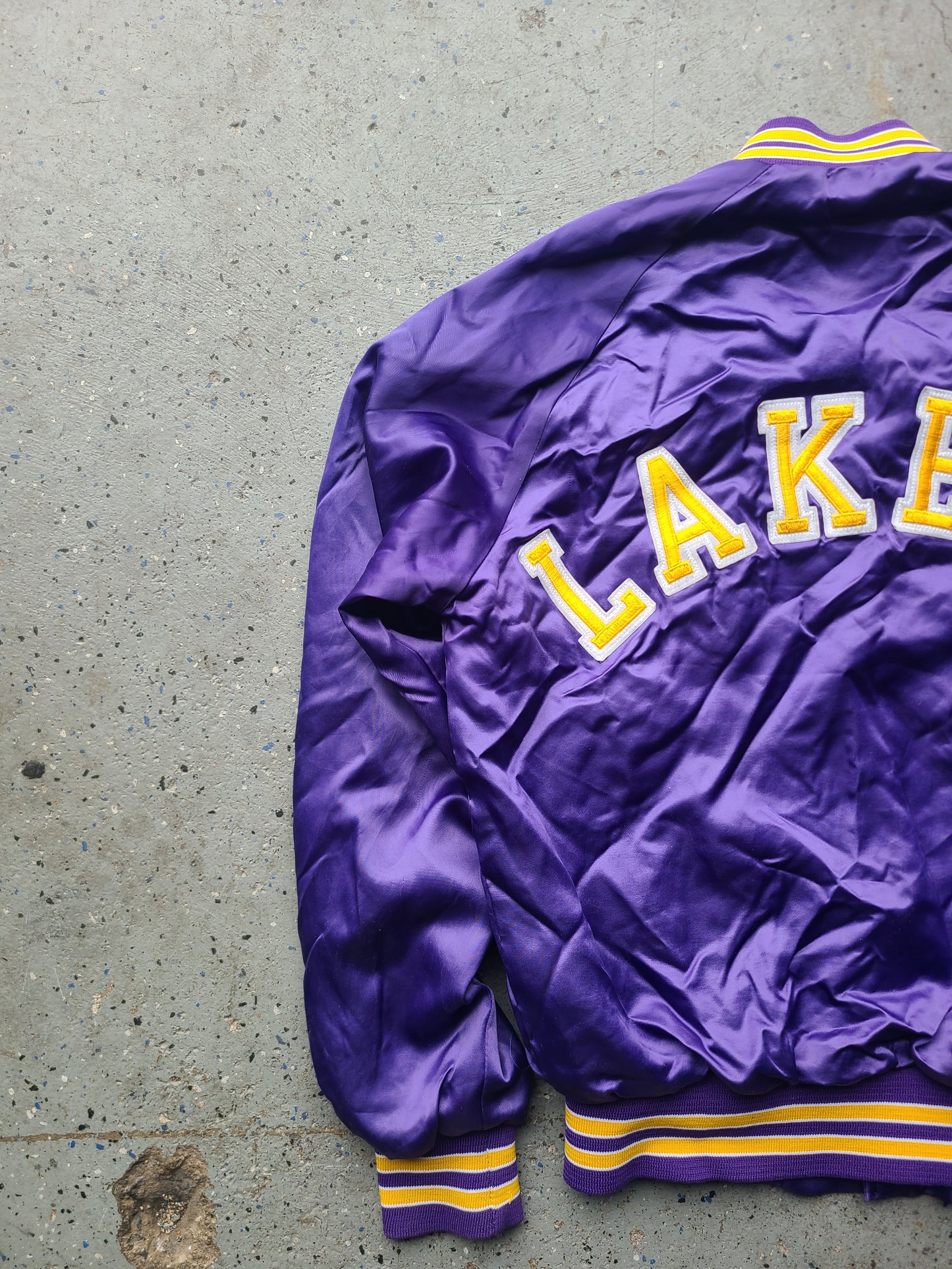 80s Lakers Satin Jacket Size Medium