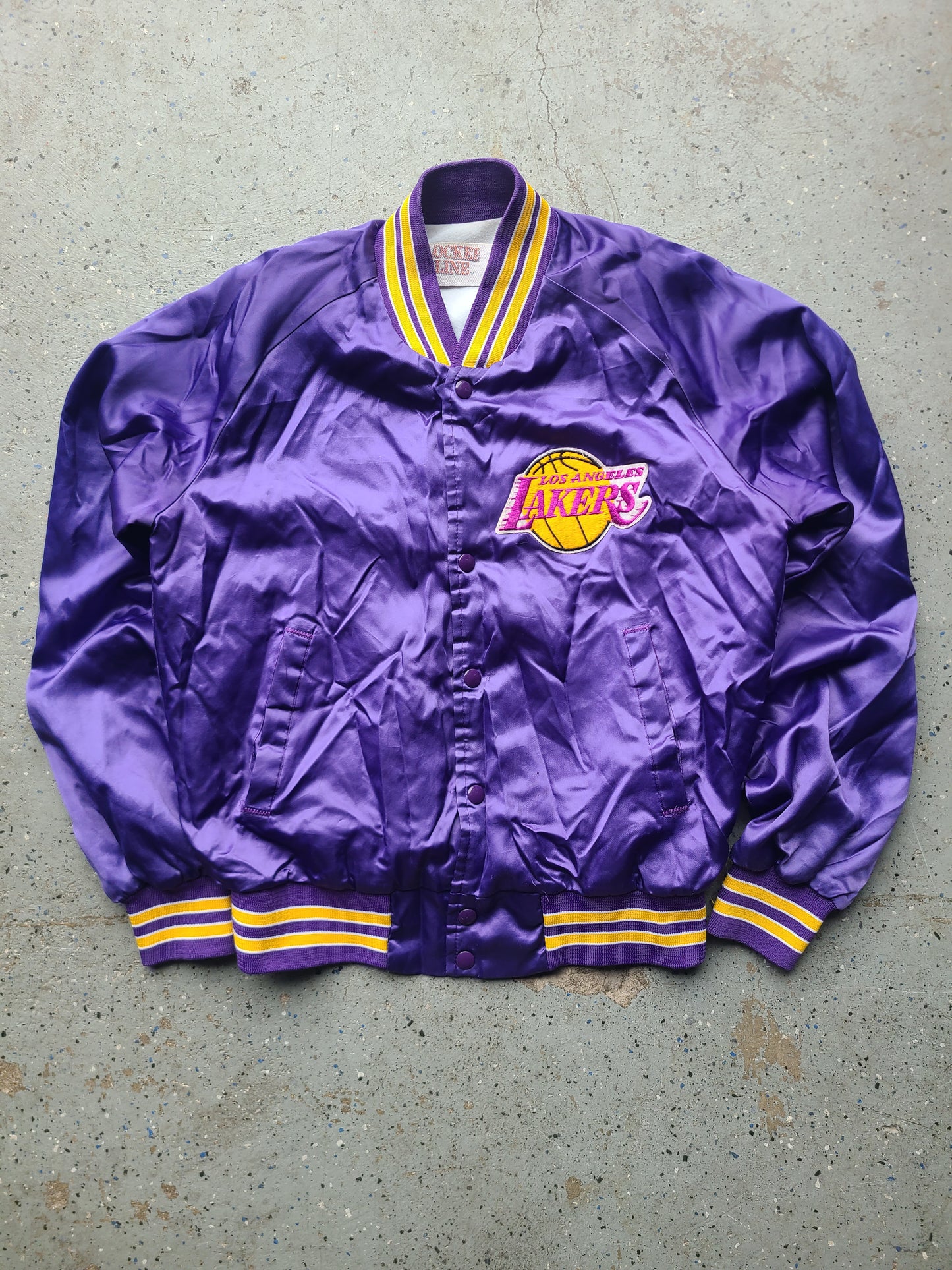 80s Lakers Satin Jacket Size Medium