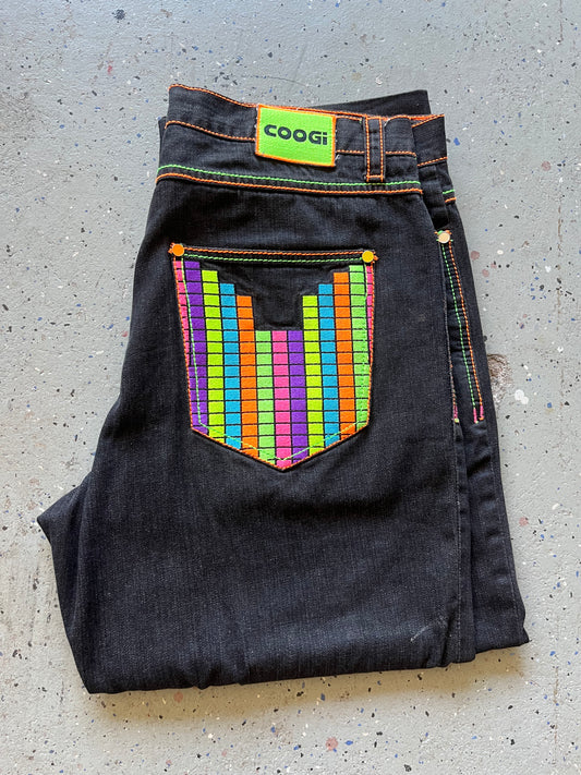 Coogie Jeans Neon Color-blocks Size 40x34