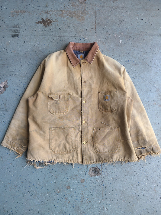 Late 90s Thrashed Blanket-lined Carhartt Chore Coat Size XL