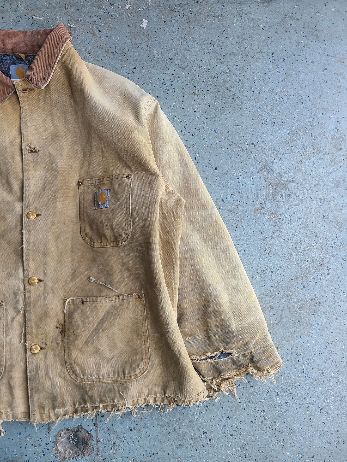 Late 90s Thrashed Blanket-lined Carhartt Chore Coat Size XL