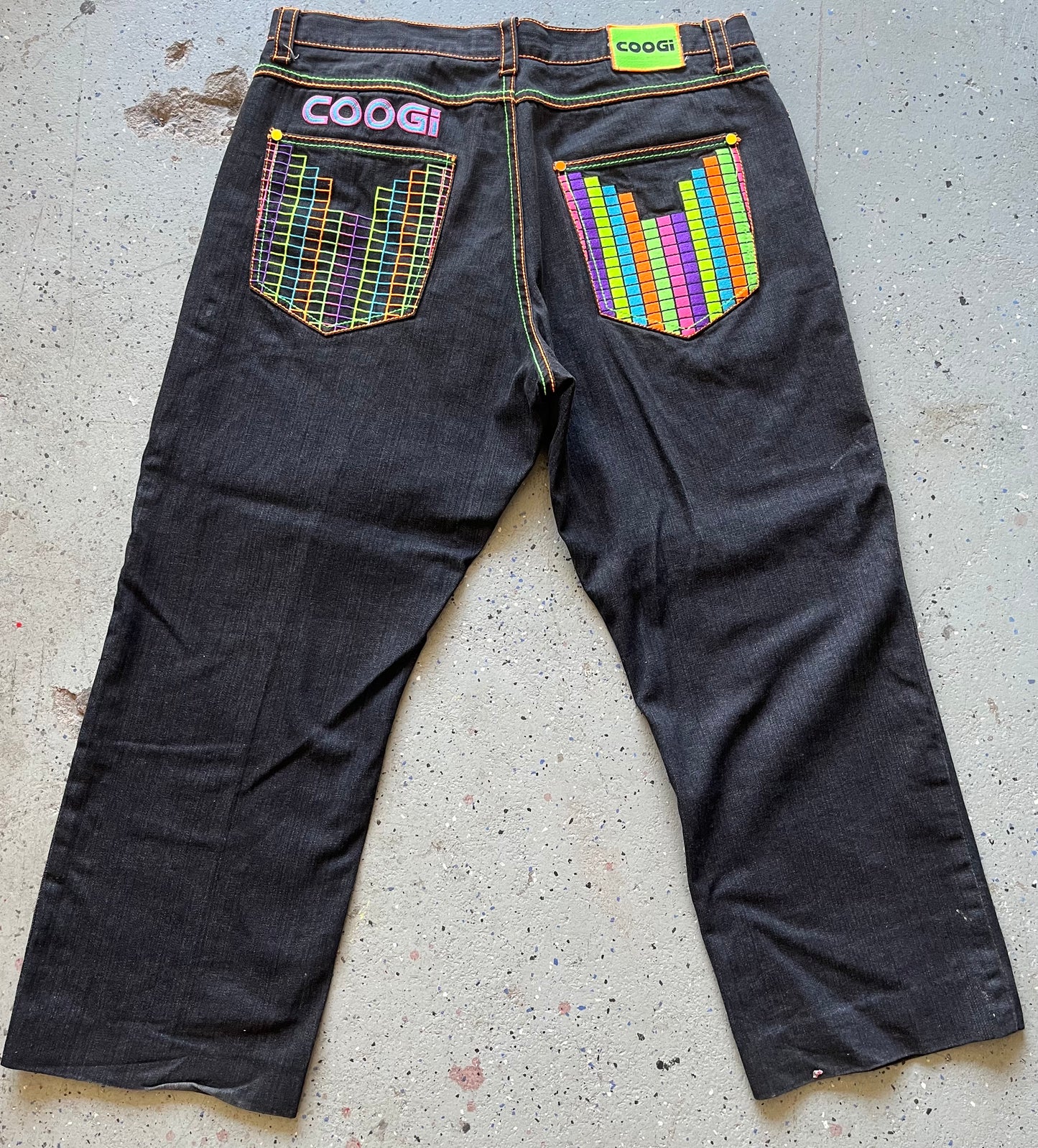 Coogie Jeans Neon Color-blocks Size 40x34