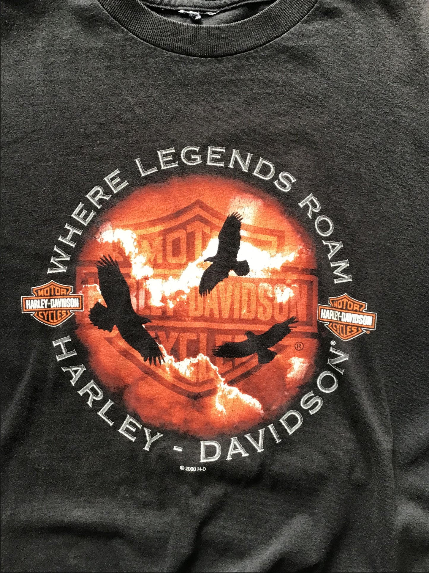 Y2K Harley Davidson “Where Legends Roam” Monroeville-Sandusky Ohio T-shirt Size 2X