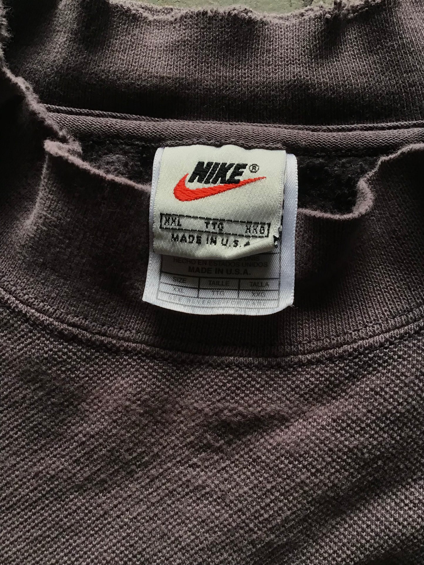 90s Nike Crewneck Sweater Embroidered Check Size XXL