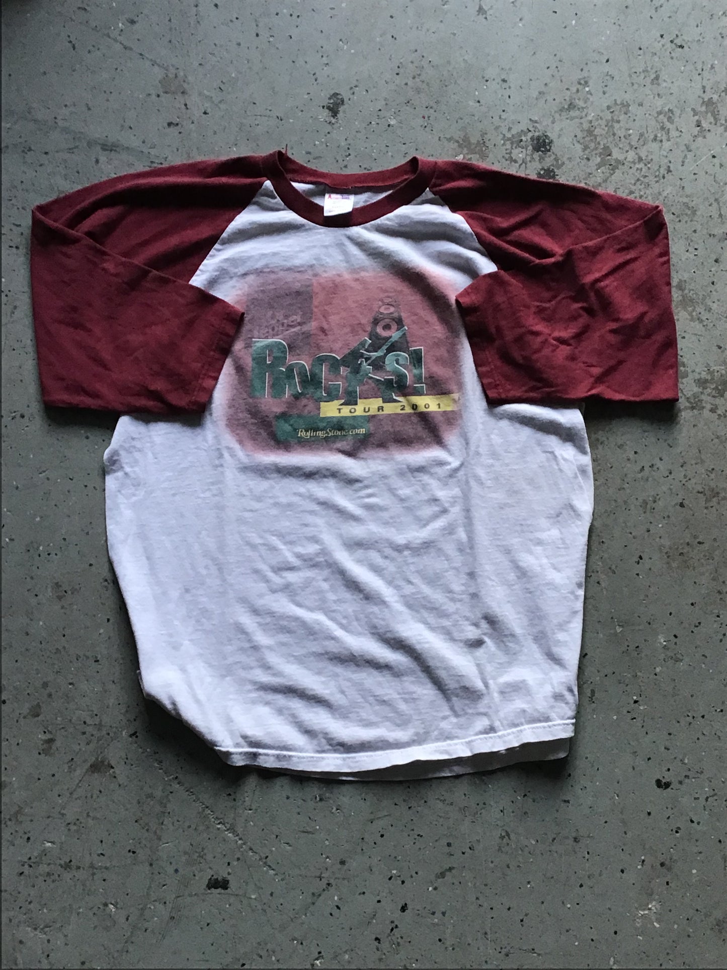 Dr Pepper Rocks! Tour 2001 Raglan Tee Size XL