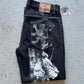 GB Denim Laboratory, NY Painted Lion Jeans Size 36x32