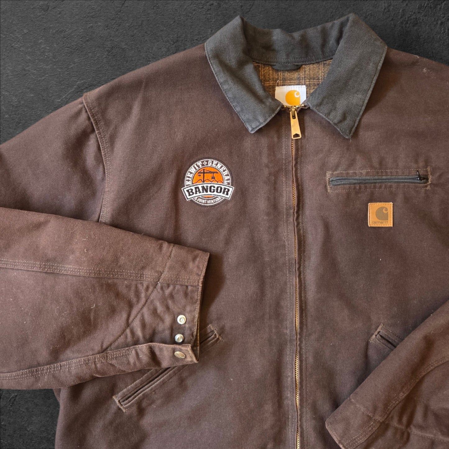 Brown Carhartt Detroit jacket J97 DKB size 2XL