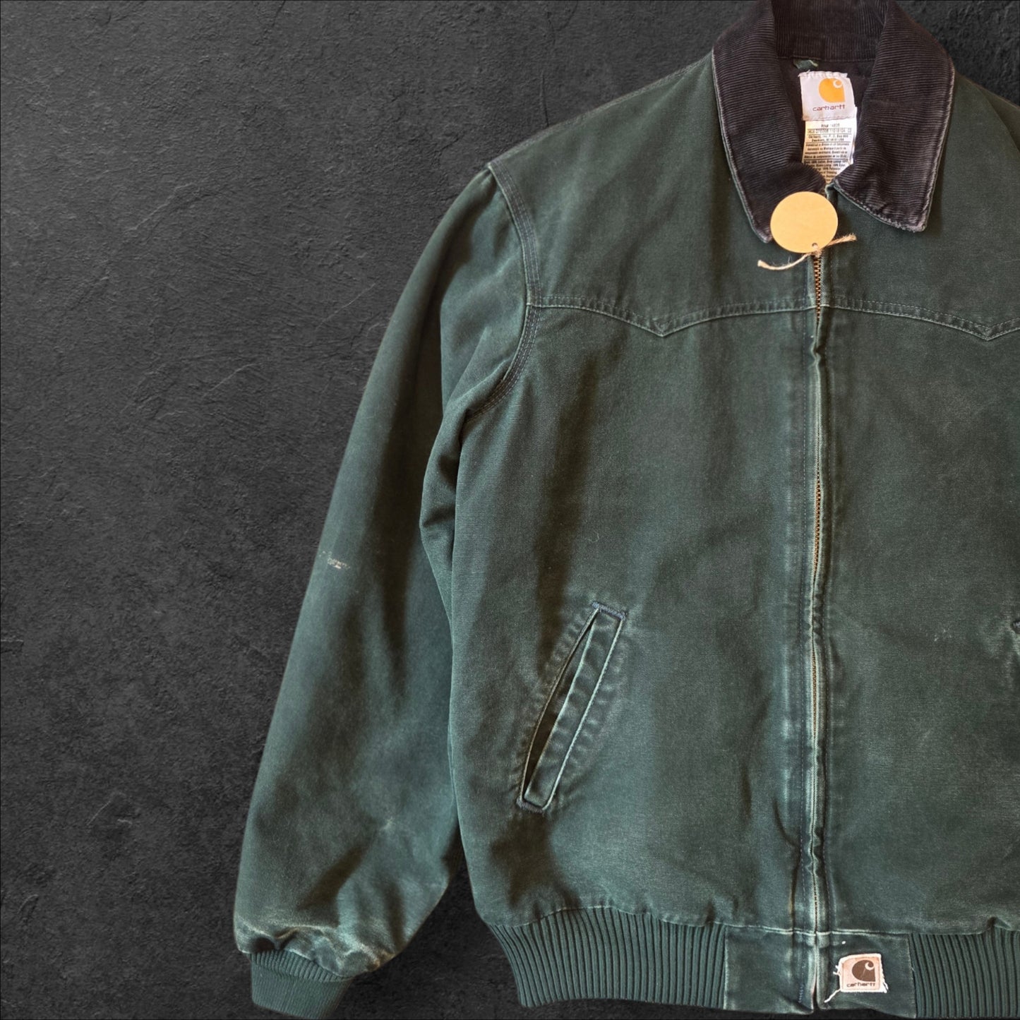 Spruce green Carhartt Santa Fe jacket J14 spc size Large tall