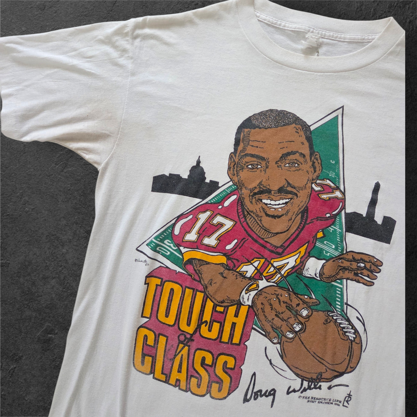 1988 Doug Williams Redskins  "Touch of class" tee