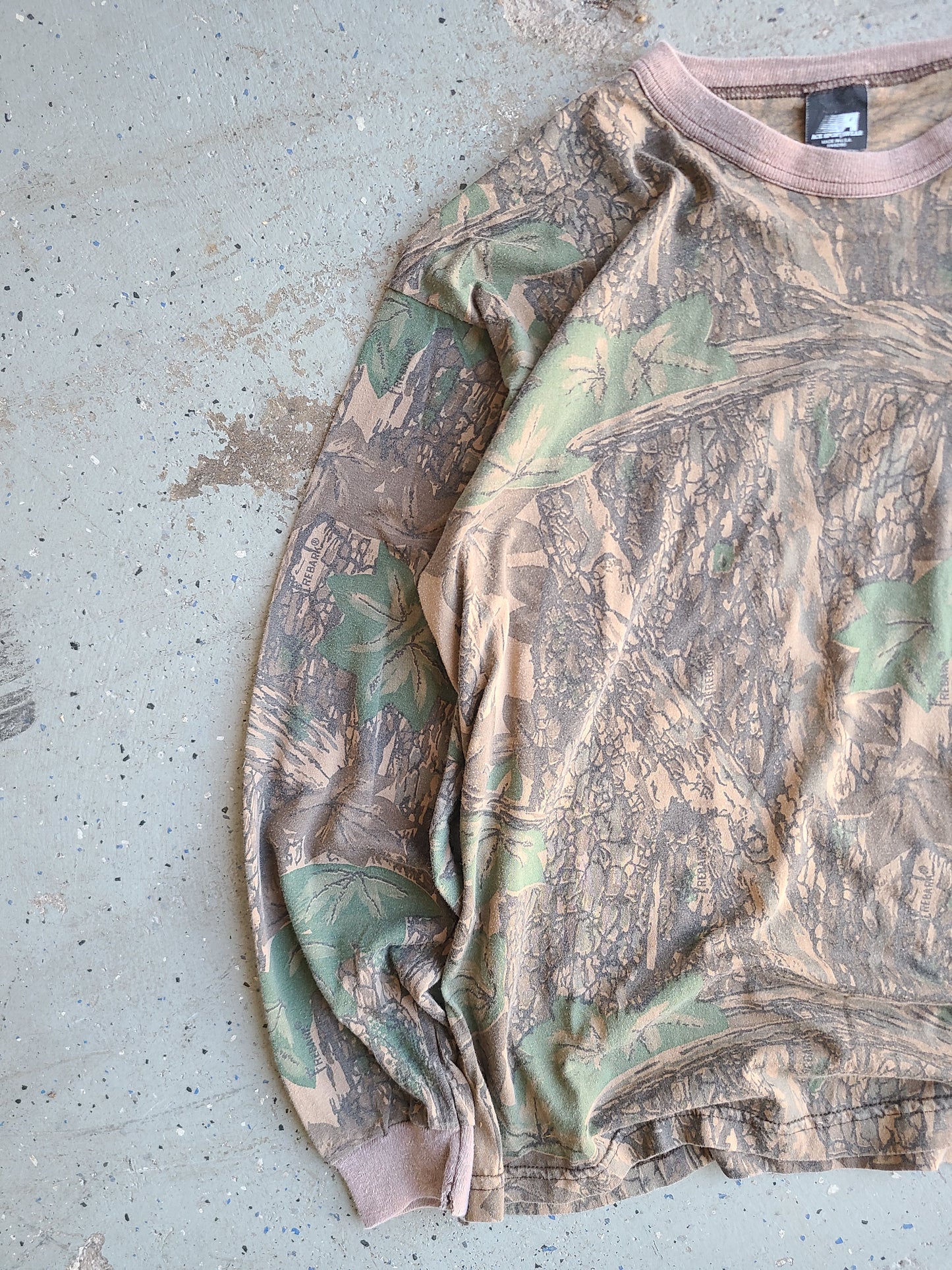 90s Ace Sportswear Camo Long-sleeve Pocket Tee