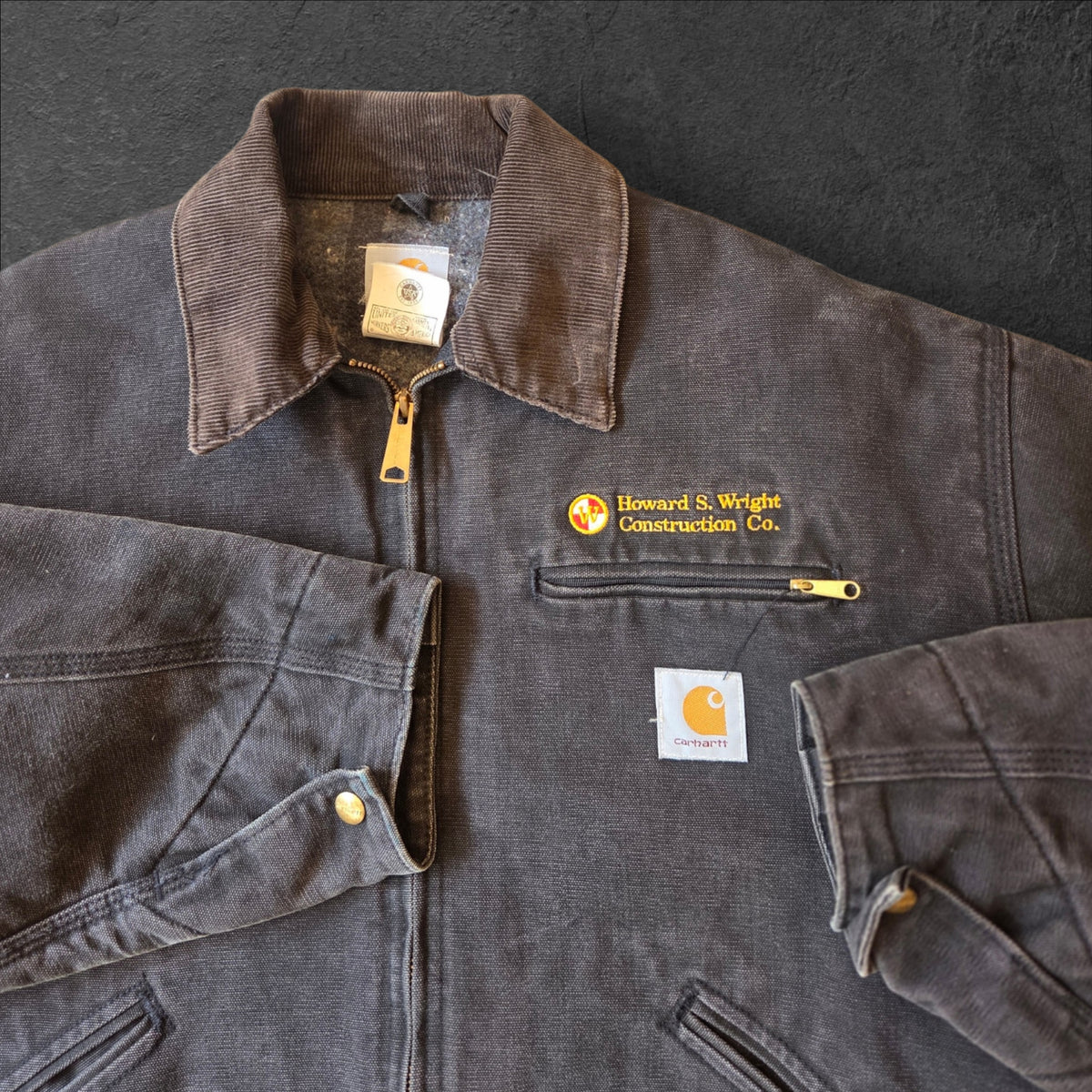 Black Carhartt Detroit jacket JO1 BLK size 48 Regular 2XL