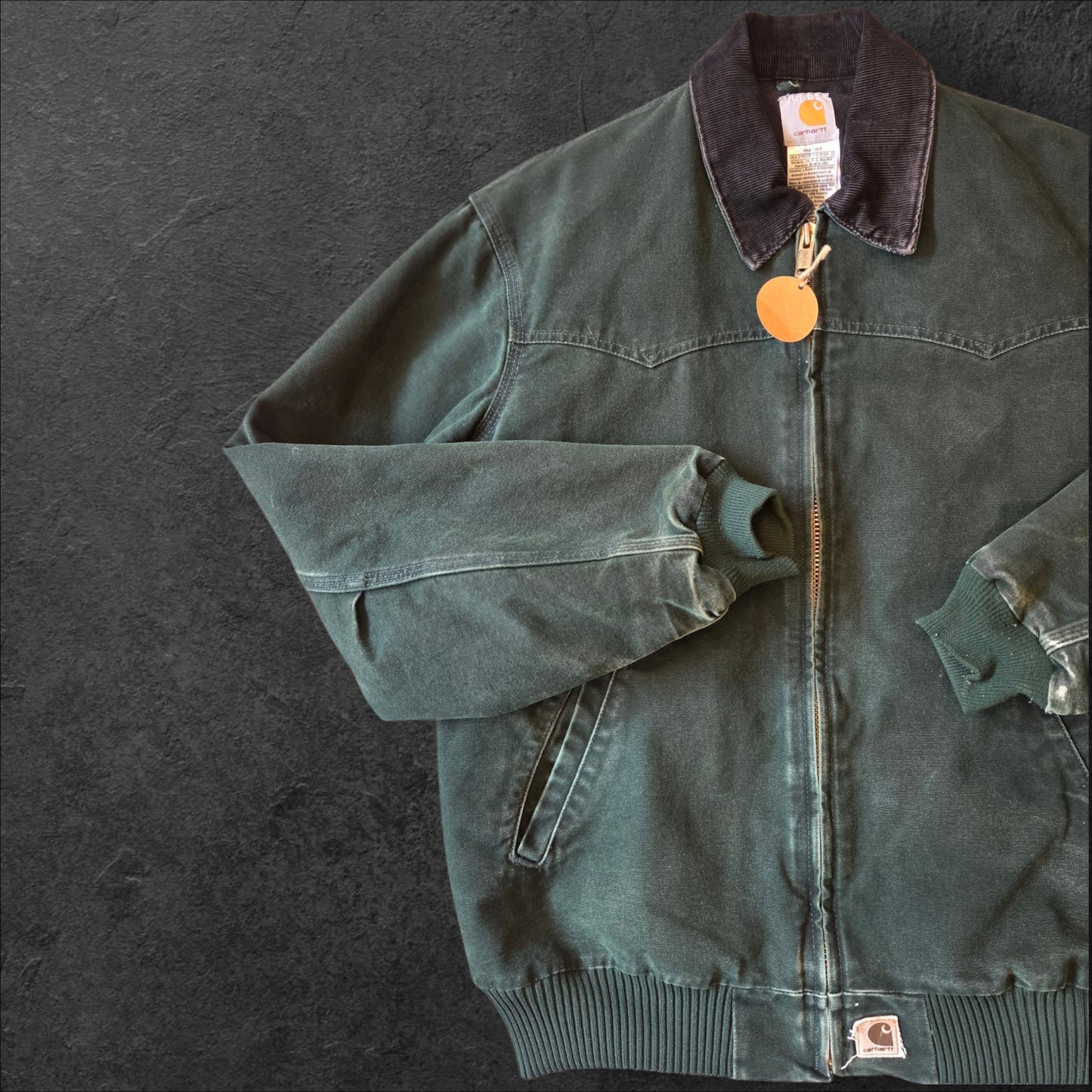 Spruce green Carhartt Santa Fe jacket J14 spc size Large tall