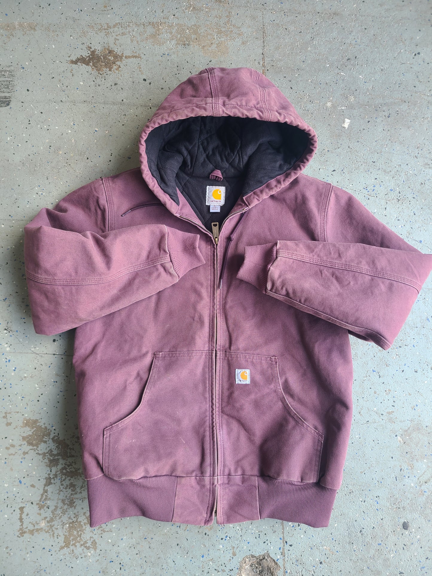 Y2k Quilt-lined Hooded Carhartt Jacket Size Small