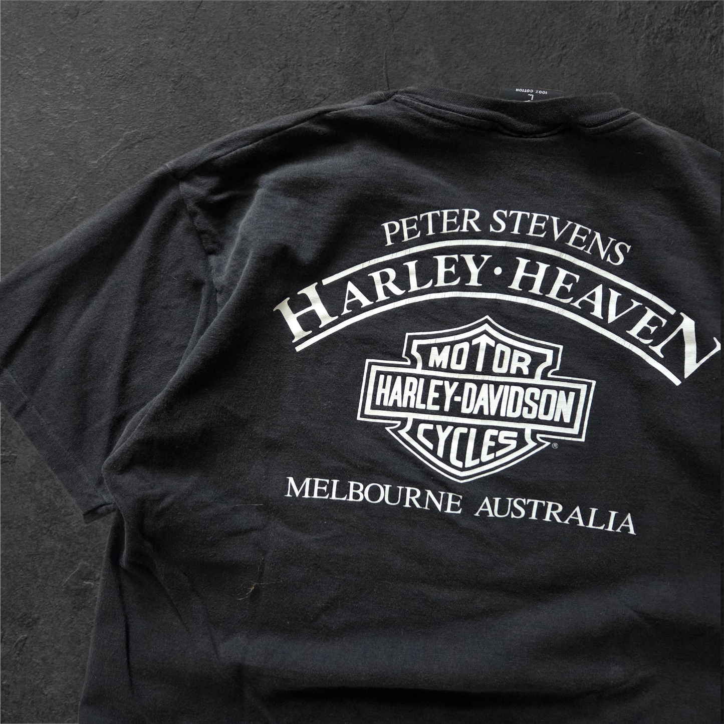 90s Big Face Wolf Harley Davidson tee