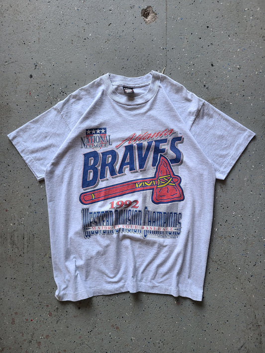 1992 Atlanta Braves Western division champions tshirt Size XL