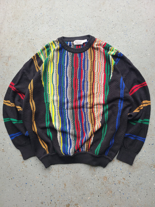 90s ST. Croix knits (Coogi style) 3d knit sweater Size large