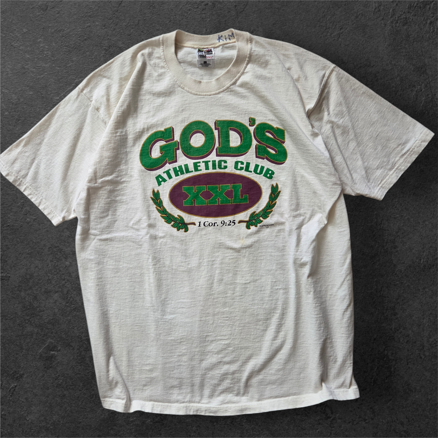 Y2k Gods Athletic Club religious tee