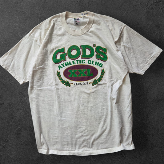 Y2k Gods Athletic Club religious tee
