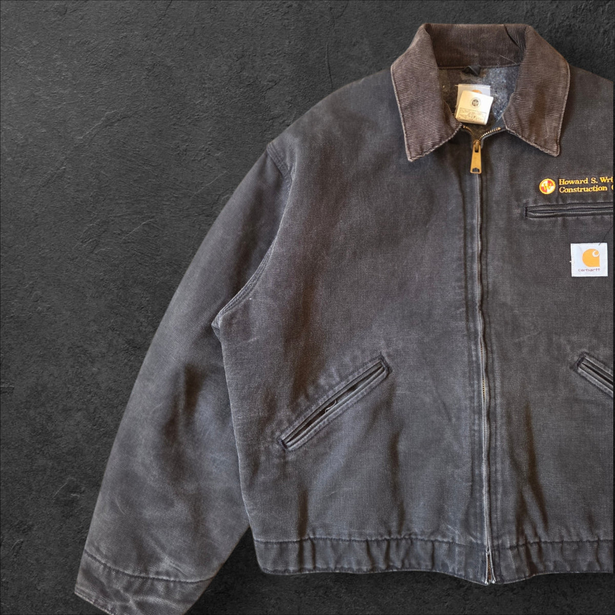 Black Carhartt Detroit jacket JO1 BLK size 48 Regular 2XL