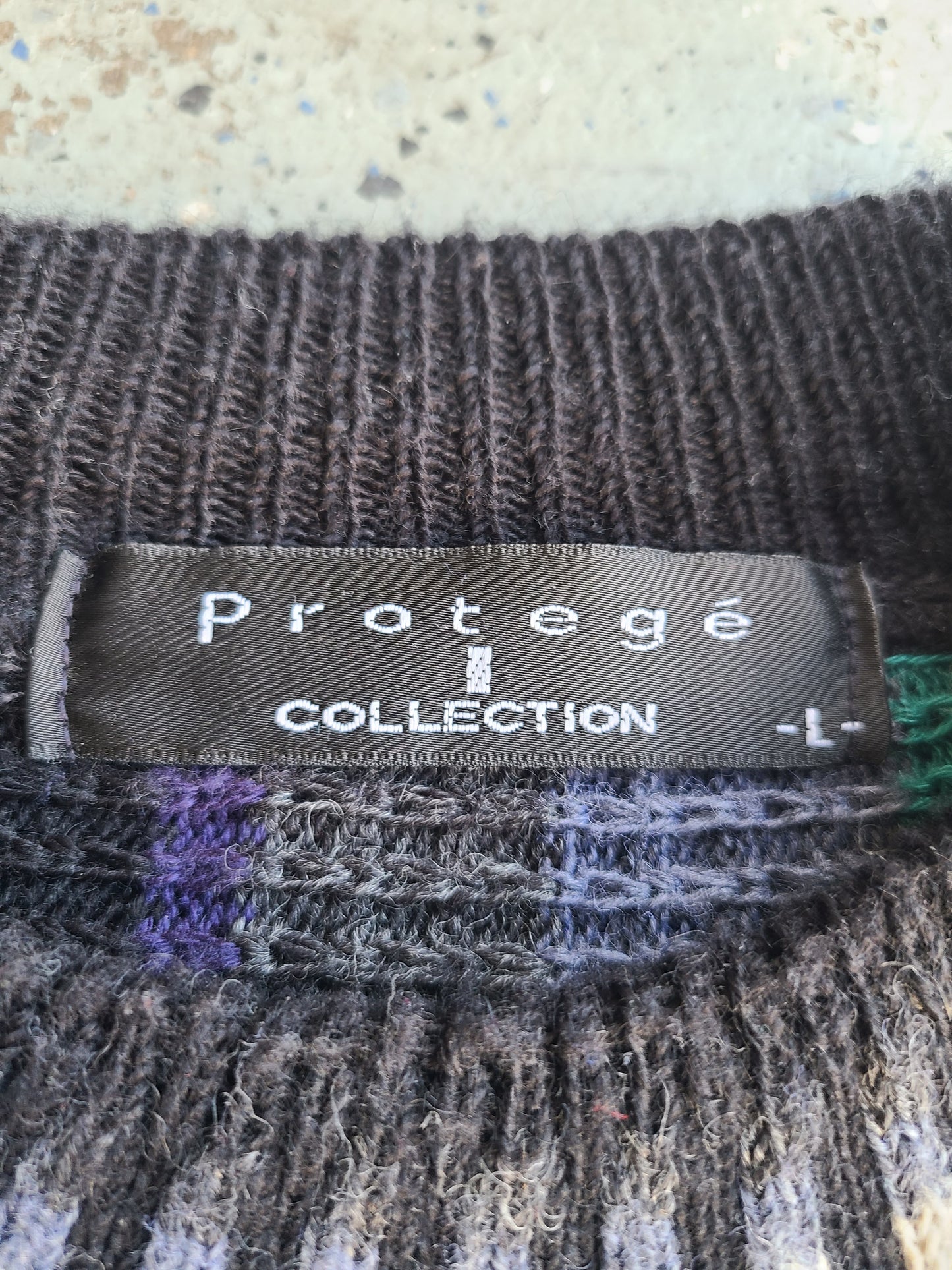 Y2k Protegé (Coogi style) 3d Knit Sweater Size Large