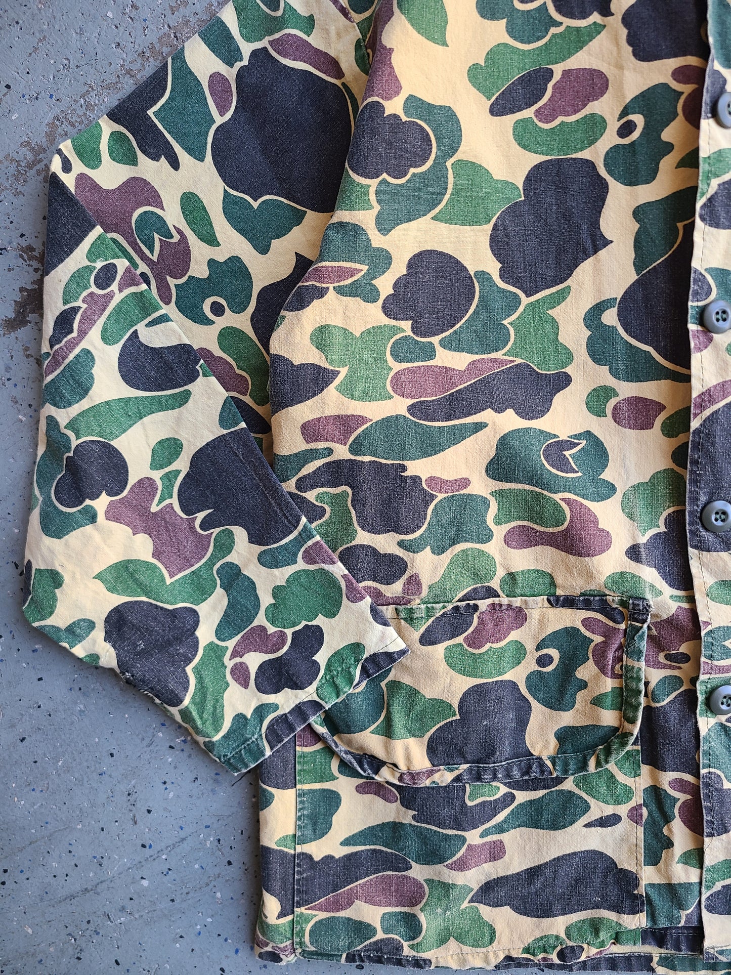 SafTBak Upcycled Duck Camo Hunting Shacket Size XL