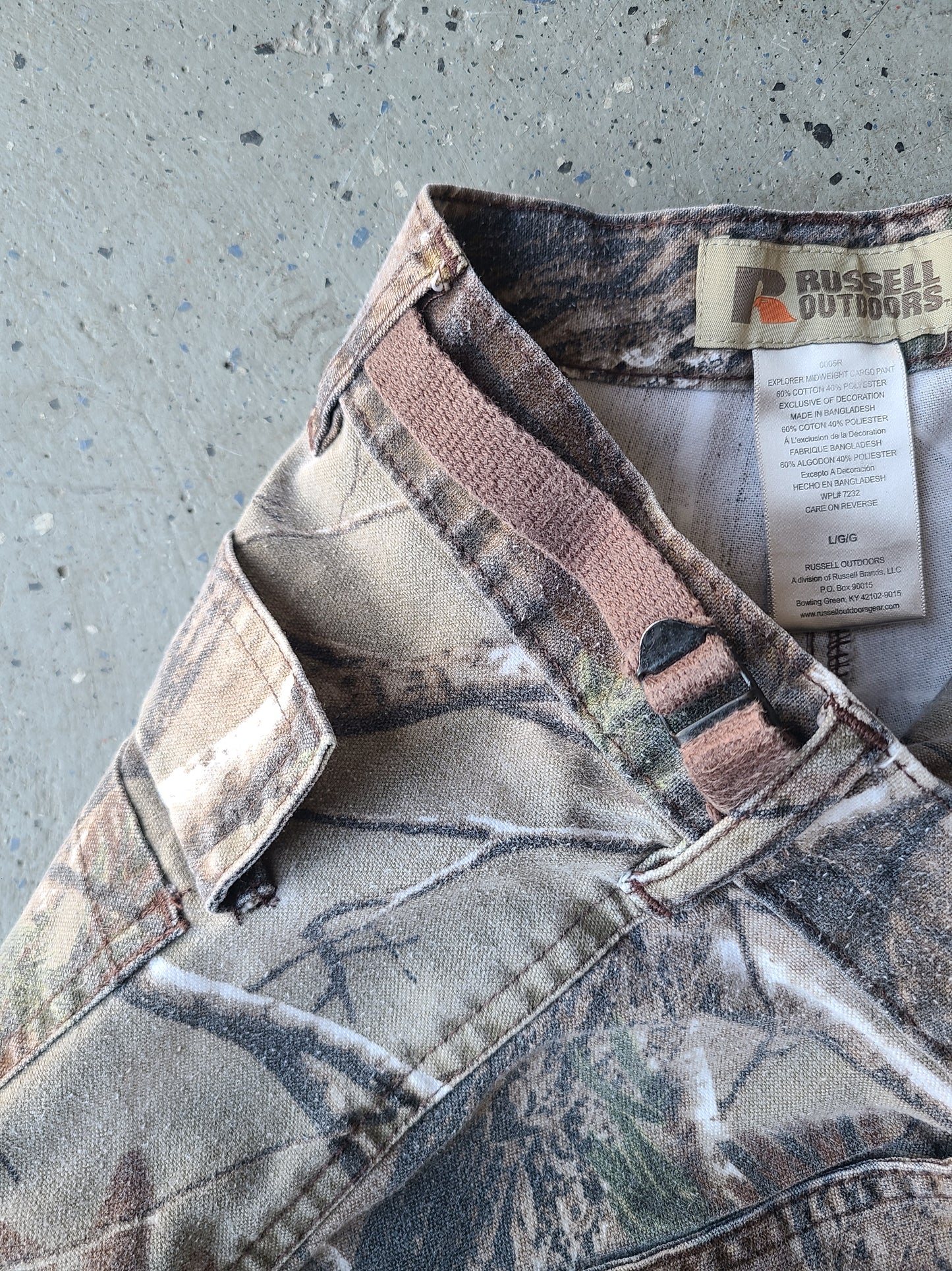 Russel Outdoors Adjustable Camo Pants Size Large