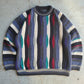 Y2k Protegé (Coogi style) 3d Knit Sweater Size Large