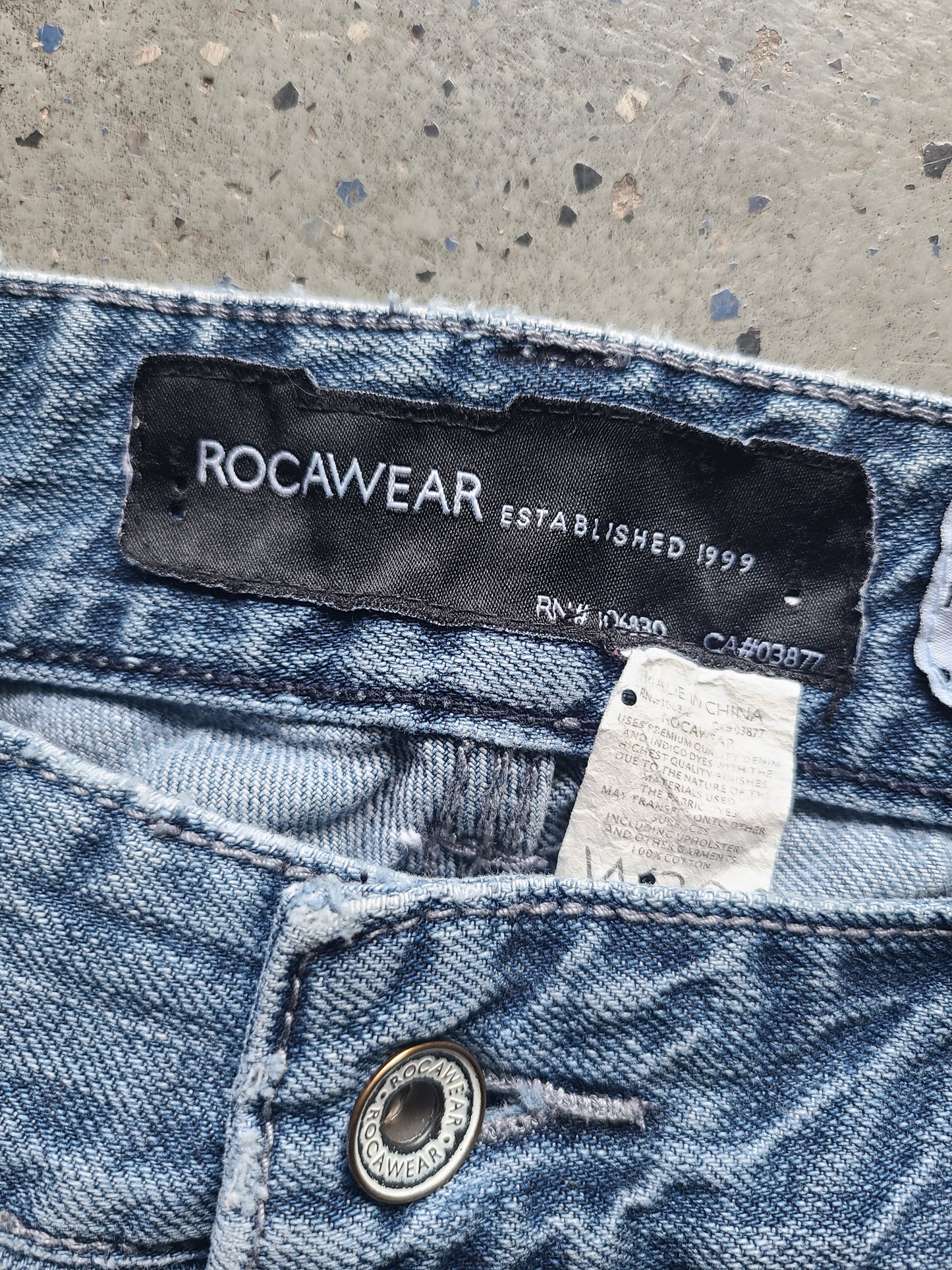 Y2K Rocawear R+ Slim Fit Jeans Size 38x34