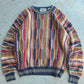 90s IDEA UOMO (coogi style) 3d knit sweater Size Large