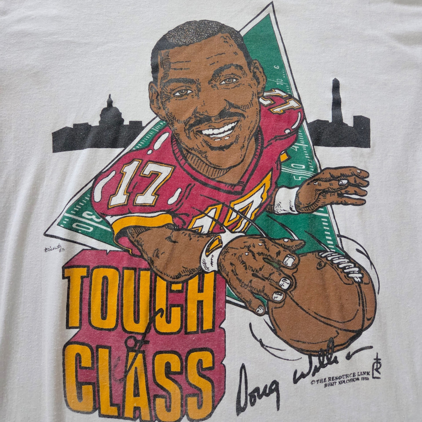 1988 Doug Williams Redskins  "Touch of class" tee