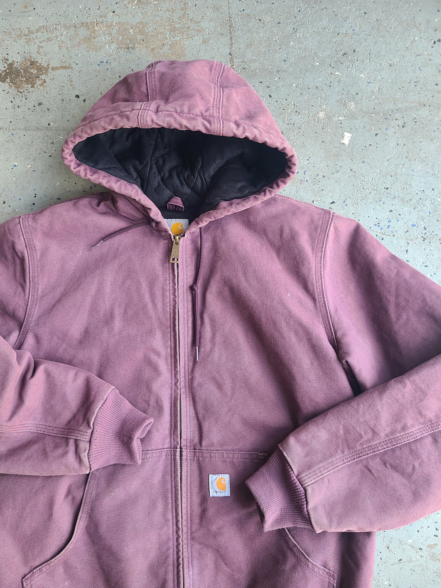 Y2k Quilt-lined Hooded Carhartt Jacket Size Small