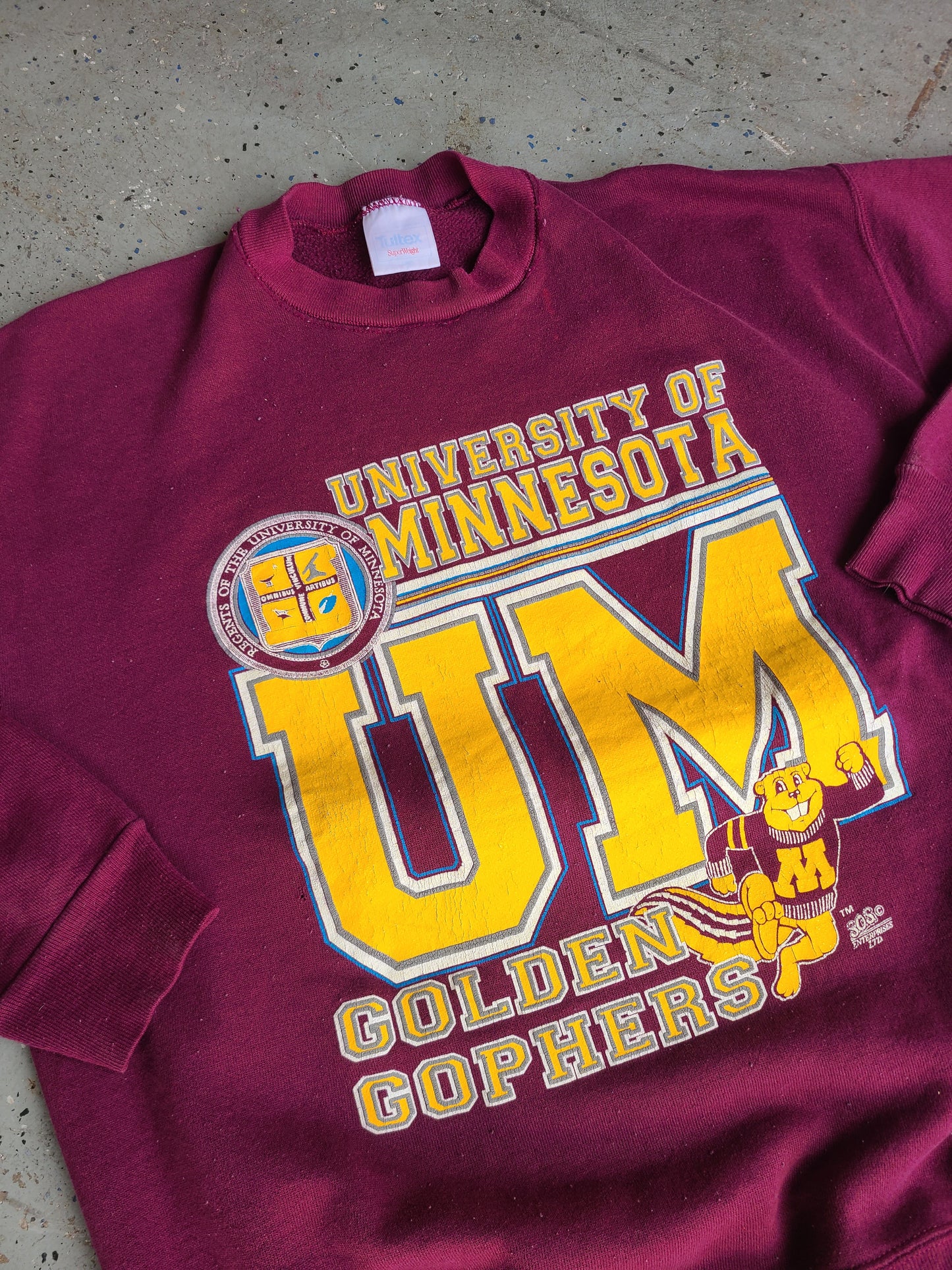 Vtg University of Minnesota Golden Gophers Crewneck Sweatshirt Size L