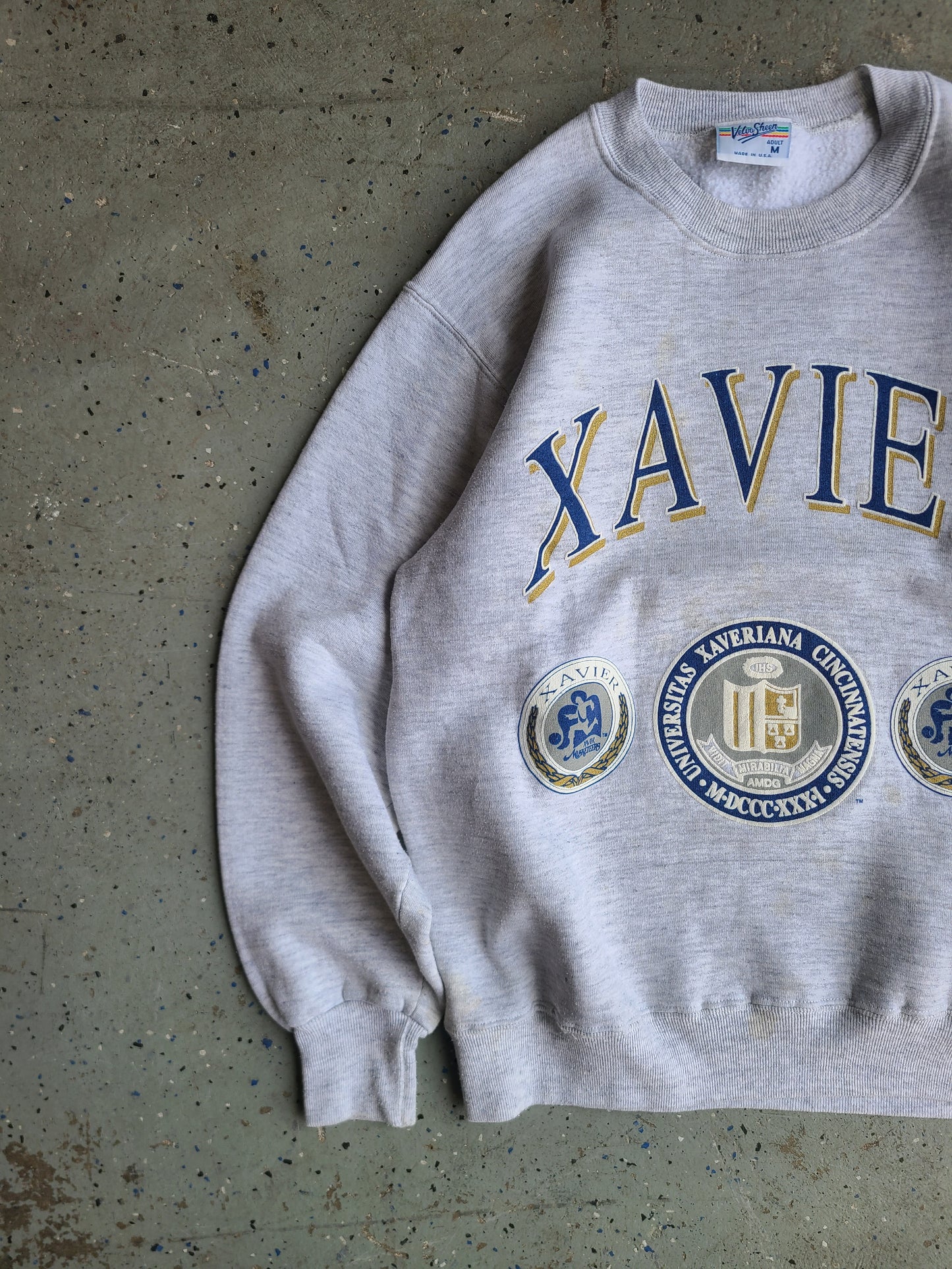 Vintage Xavier Musketeers Crewneck Sweatshirt Size M