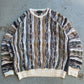 Y2k Croft & Barrow (Coogi style) 3d Knit Sweater Size Large
