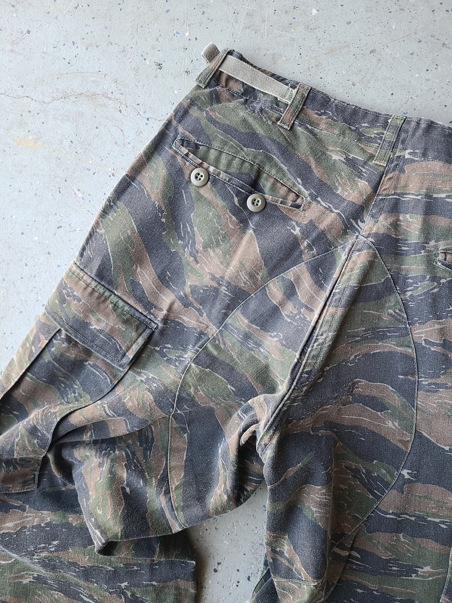 1980s NATO Tiger Stripe Camo Adjustable Combat Trousers