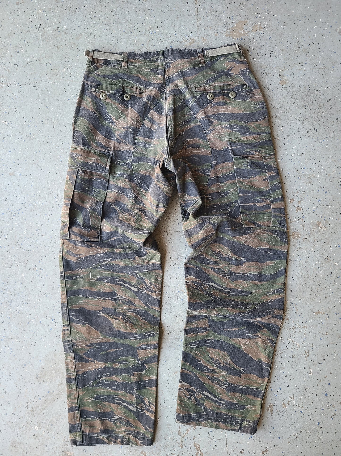 1980s NATO Tiger Stripe Camo Adjustable Combat Trousers