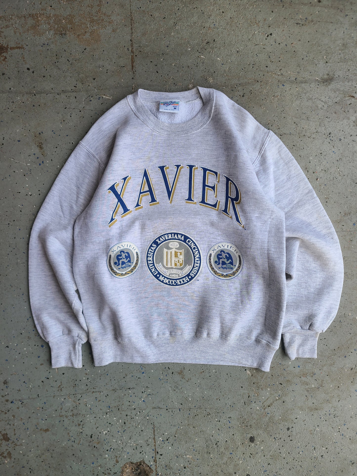 Vintage Xavier Musketeers Crewneck Sweatshirt Size M