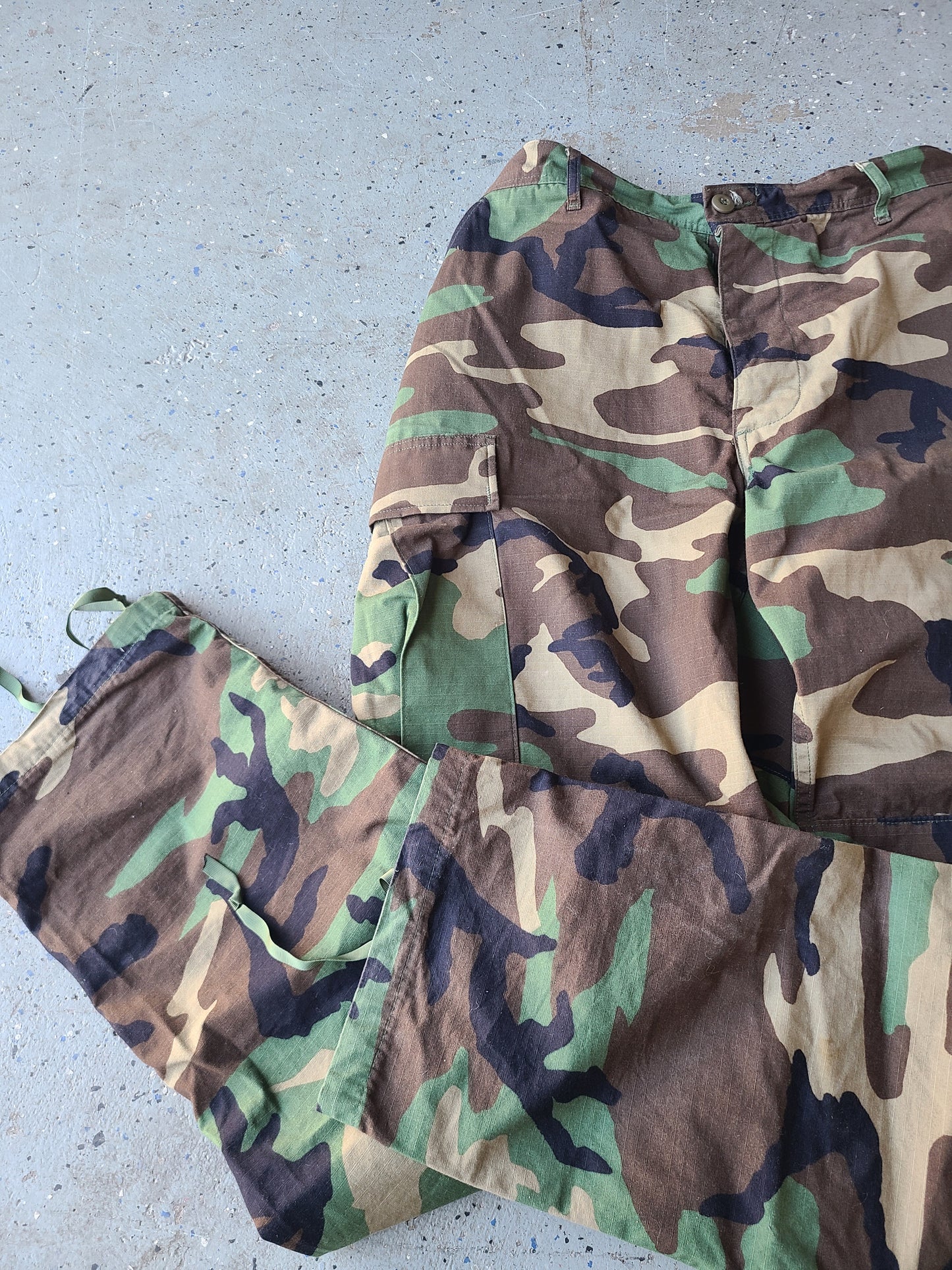 NATO BDU Woodland Camo Adjustable Hot Weather Combat Trousers