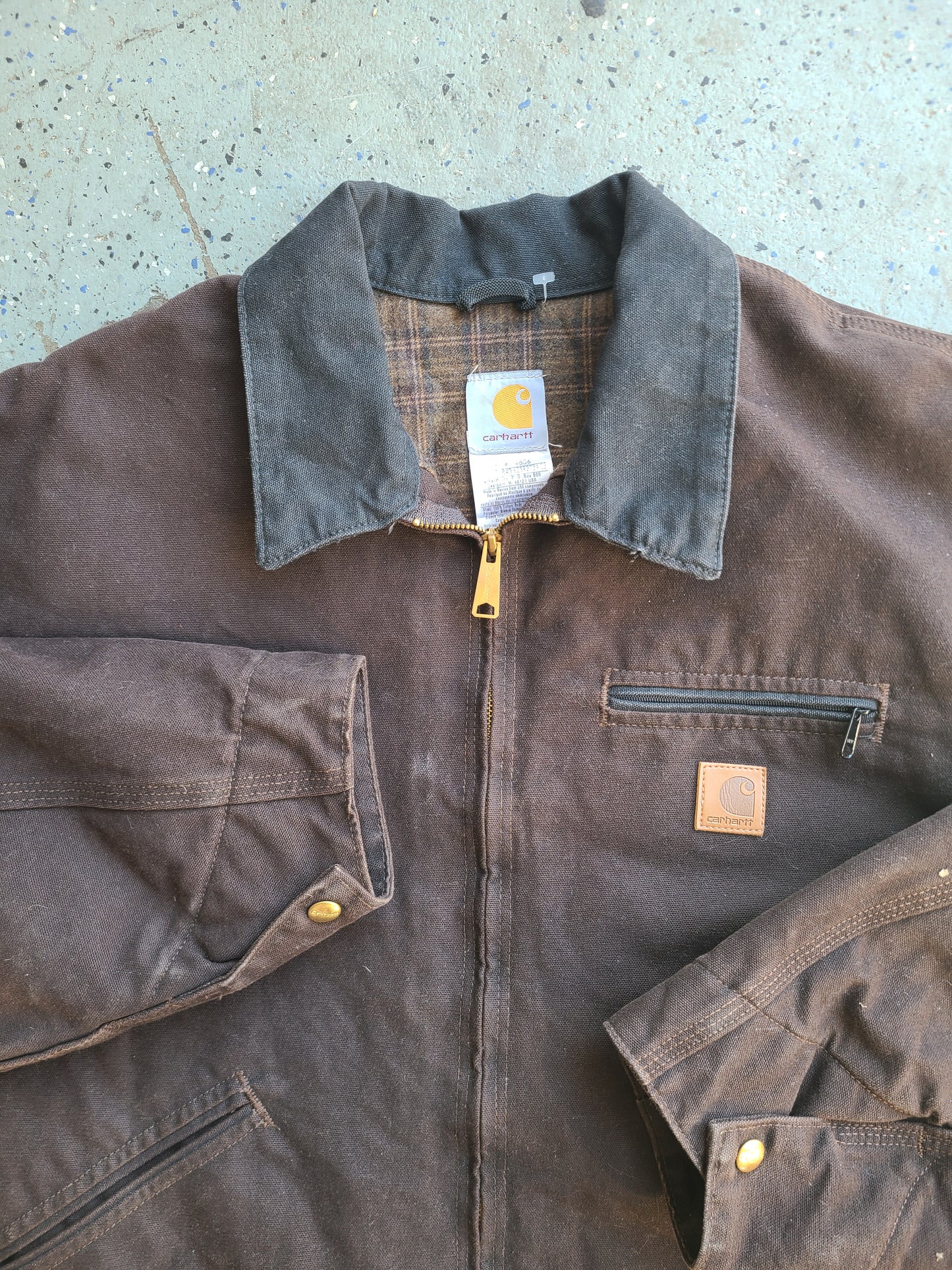 90s Deadstock Cocoa Brown Detroit jacket J97 DKB Size 2XL