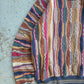 90s IDEA UOMO (coogi style) 3d knit sweater Size Large