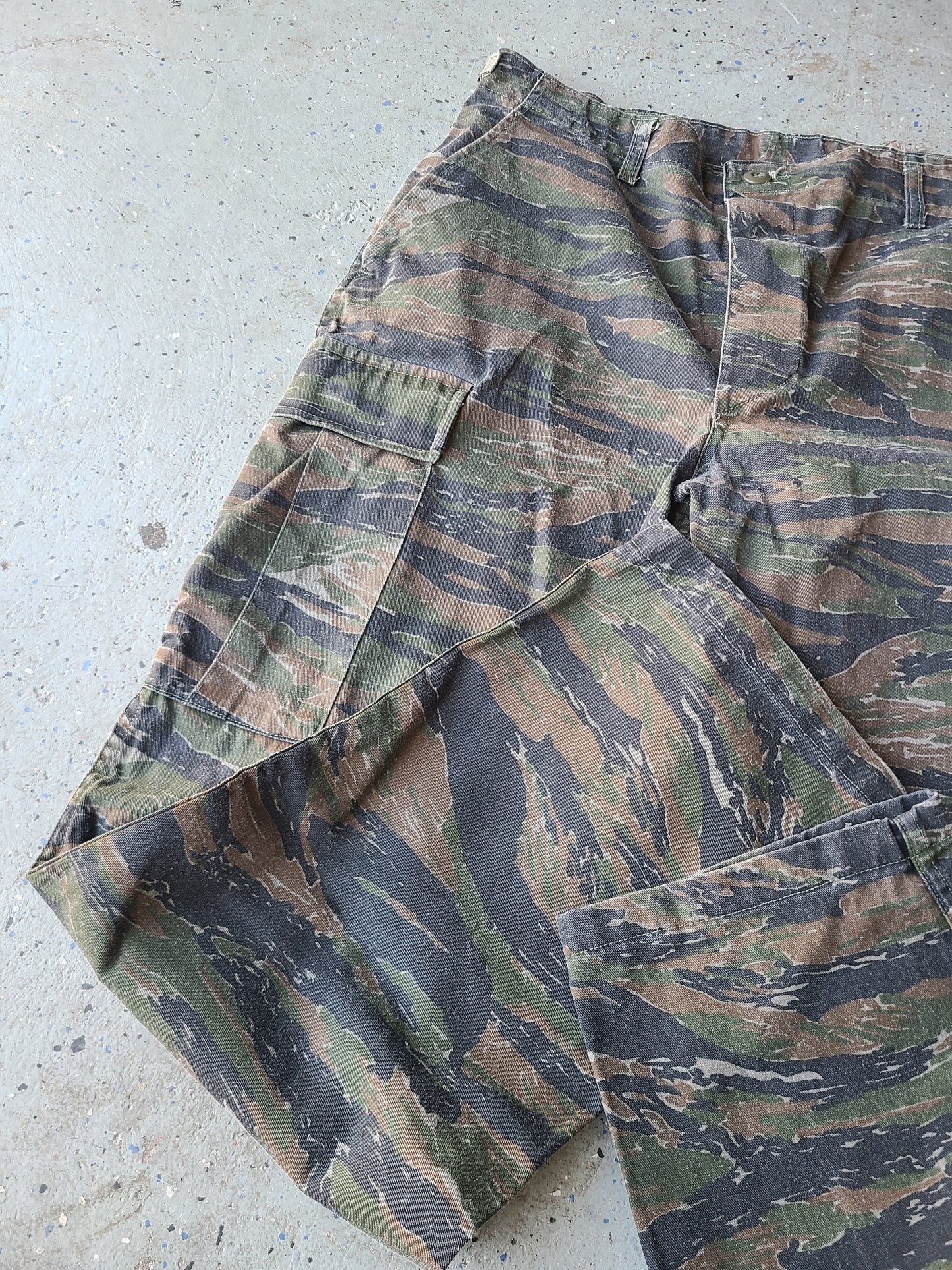 1980s NATO Tiger Stripe Camo Adjustable Combat Trousers