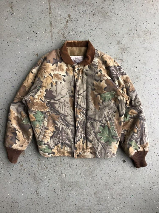 Vintage Walls Camo Bomber Jacket Size Medium