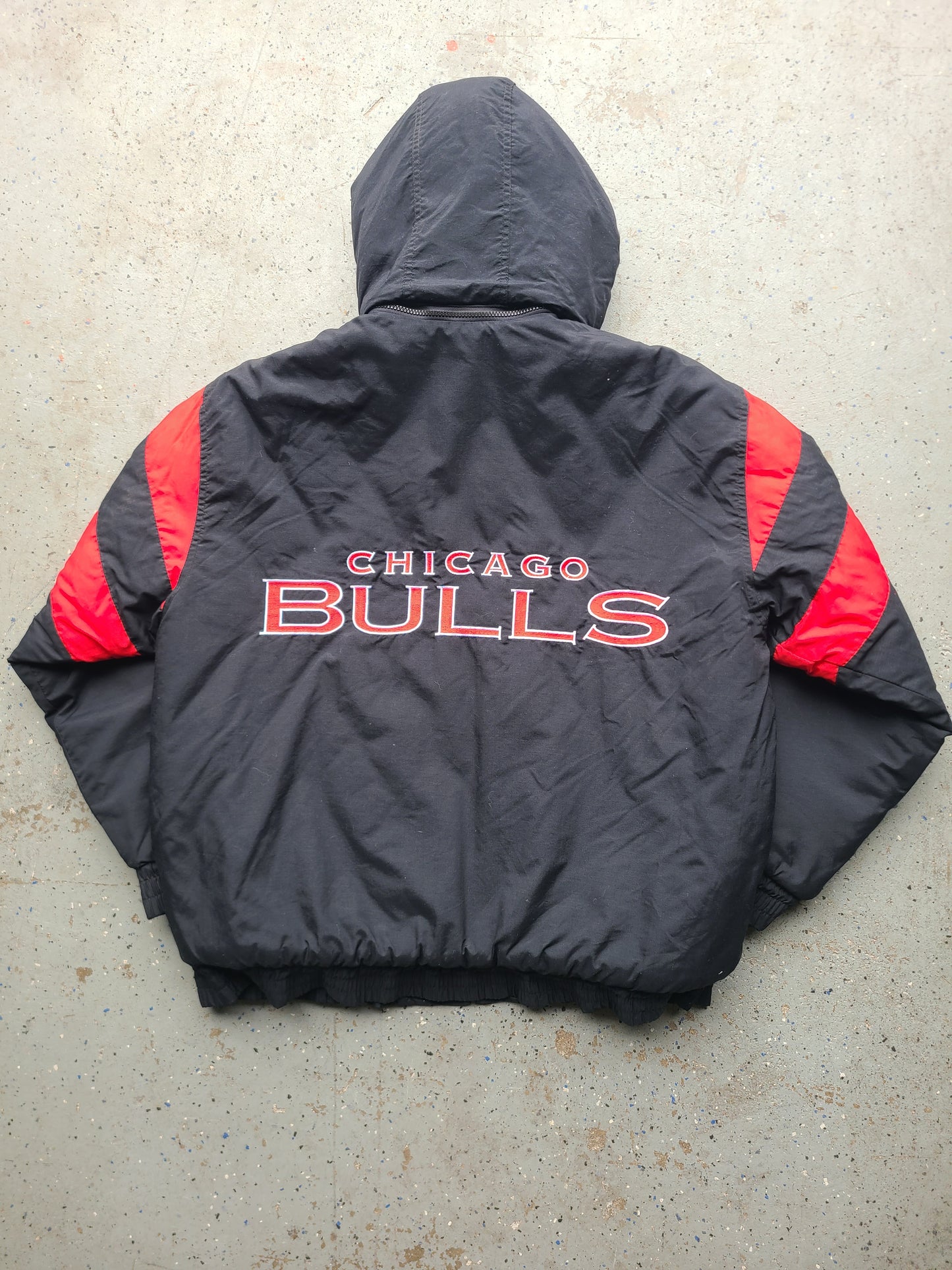 90s NBA LOGO 7 Chicago Bulls  puffer coat Size XL